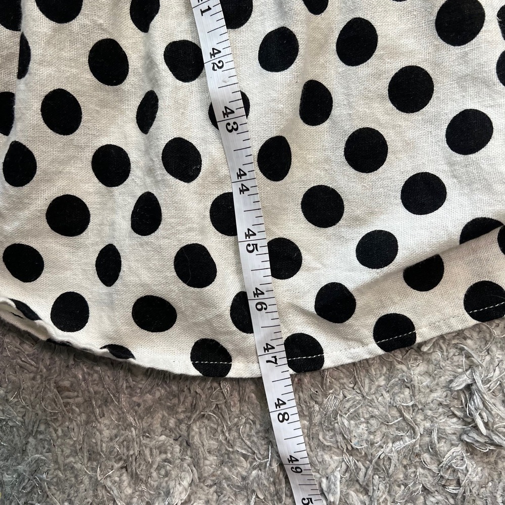 Lisa Marie Fernandez Target Dress Linen Blend Polka Dot Button Front Size Small - Picture 9 of 10